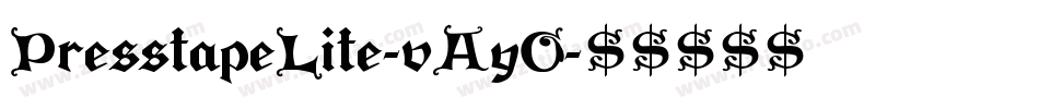 PresstapeLite-vAyO字体转换