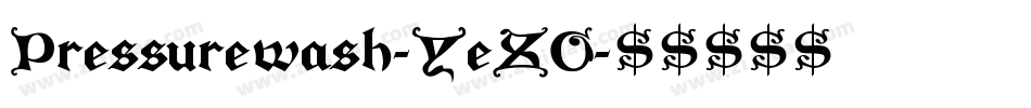 Pressurewash-YeXO字体转换