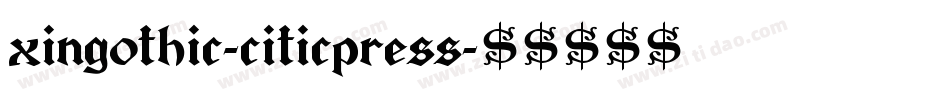 xingothic-citicpress字体转换