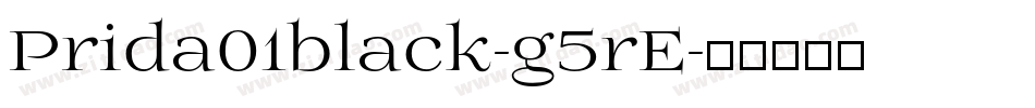 Prida01black-g5rE字体转换