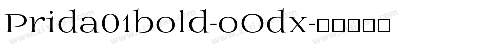Prida01bold-oOdx字体转换