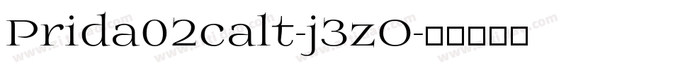 Prida02calt-j3zO字体转换