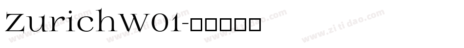 ZurichW01字体转换