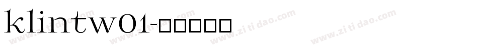 klintw01字体转换
