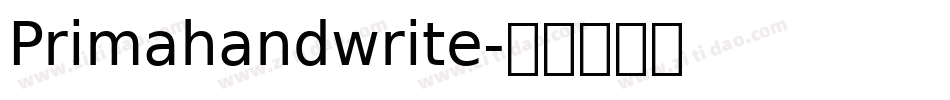 Primahandwrite字体转换