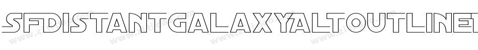 SfDistantGalaxyAltoutlineItalic-ZJDZ字体转换