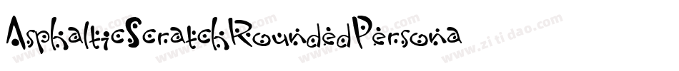 AsphalticScratchRoundedPersonalUse-BPox字体转换
