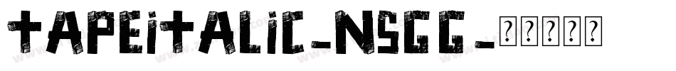 TapeItalic-n5gg字体转换