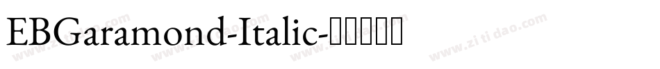 EBGaramond-Italic字体转换