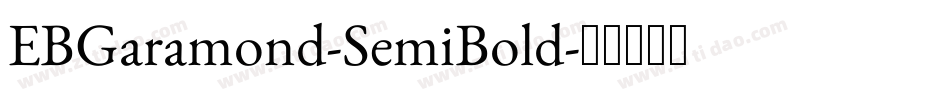 EBGaramond-SemiBold字体转换