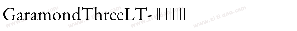 GaramondThreeLT字体转换
