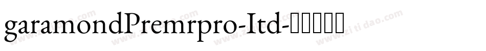 garamondPremrpro-Itd字体转换