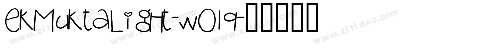 EkMuktaLight-wO19字体转换