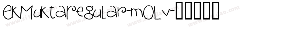 EkMuktaRegular-mOLv字体转换