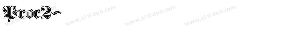 Proc2字体转换