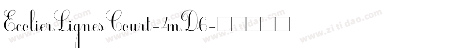 EcolierLignesCourt-4nD6字体转换