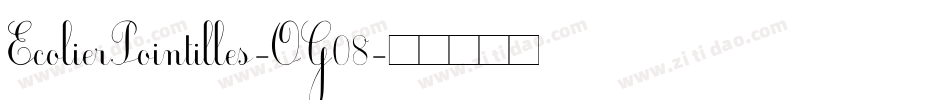 EcolierPointilles-OG08字体转换
