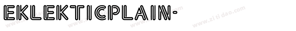 EklekticPlain字体转换