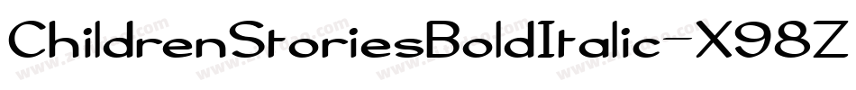ChildrenStoriesBoldItalic-X98Z字体转换