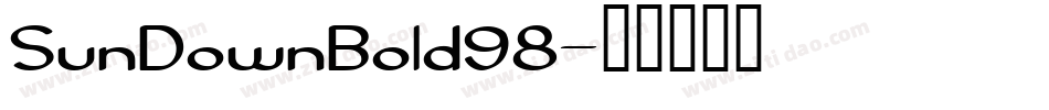 SunDownBold98字体转换