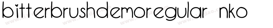 BitterbrushDemoRegular-nKo4字体转换