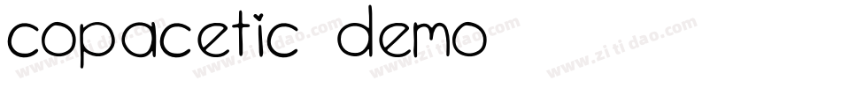Copacetic-demo字体转换