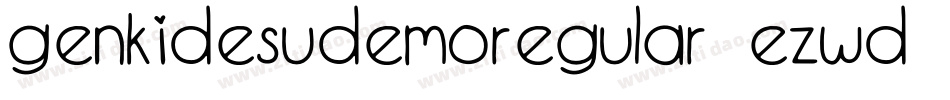 GenkiDesuDemoRegular-eZwD6字体转换