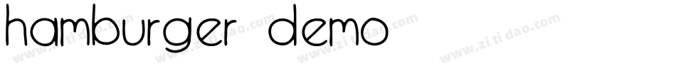 Hamburger-DEMO字体转换