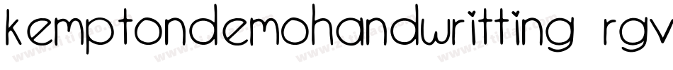 KemptonDemoHandwritting-rgvpA字体转换