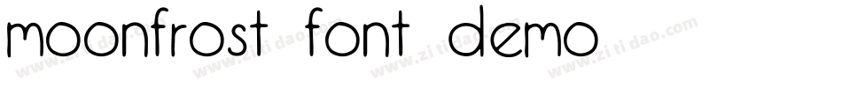 Moonfrost-font-DEMO字体转换