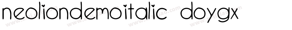 NeolionDemoItalic-DOYgx字体转换