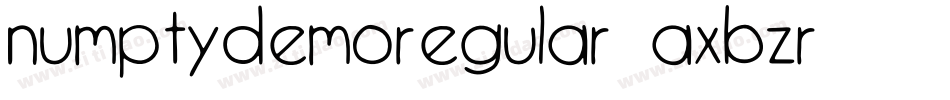 NumptyDemoRegular-axBZR字体转换