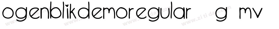 OgenblikDemoRegular-1G2mv字体转换