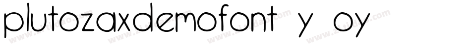 PlutozaxDemoFont-y5OY字体转换