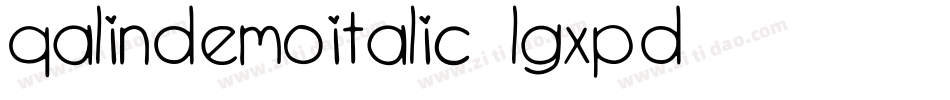 QalinDemoItalic-lgxpD字体转换