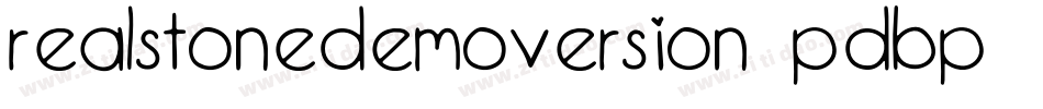 RealstoneDemoVersion-PDBP字体转换
