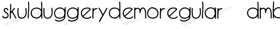 SkulduggeryDemoRegular-5dMB字体转换