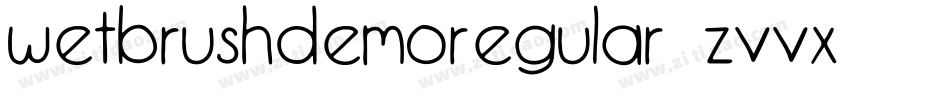 WetbrushDemoRegular-zVVX字体转换