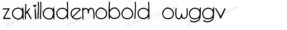 ZakillaDemoBold-owggV字体转换
