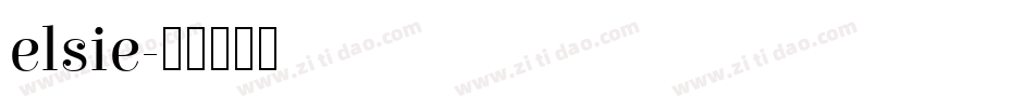 elsie字体转换