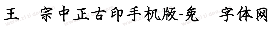 王汉宗中正古印手机版字体转换