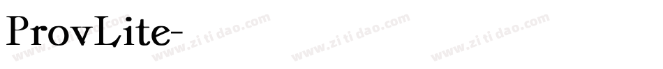ProvLite字体转换