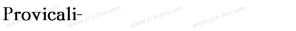 Provicali字体转换