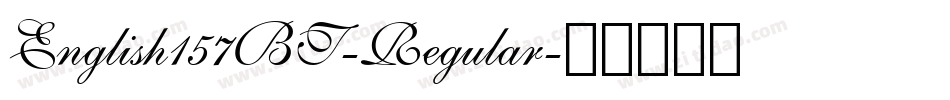 English157BT-Regular字体转换