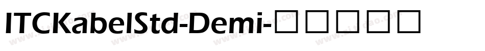 ITCKabelStd-Demi字体转换