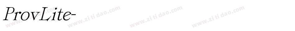 ProvLite字体转换