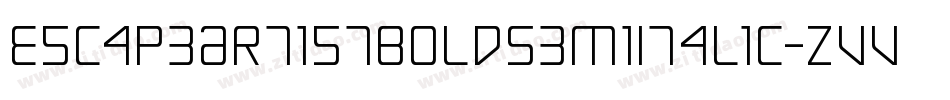 EscapeArtistBoldSemiItalic-ZVV8x字体转换