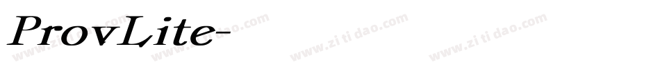 ProvLite字体转换
