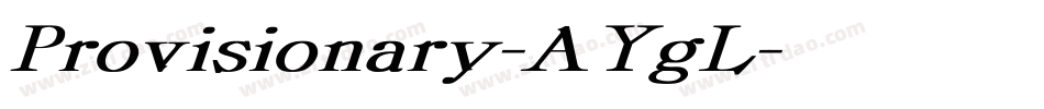 Provisionary-AYgL字体转换