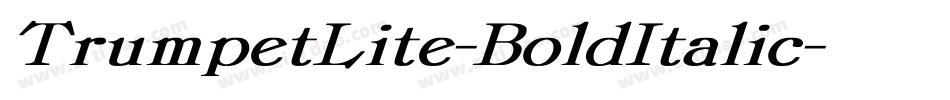 TrumpetLite-BoldItalic字体转换